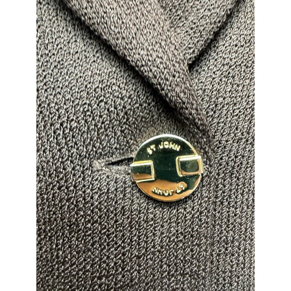 St. John‎ Collection Knit Skirt Suit Set W/ Blazer Women’s Size 12 Brown 80s/90s - Picture 5 of 16